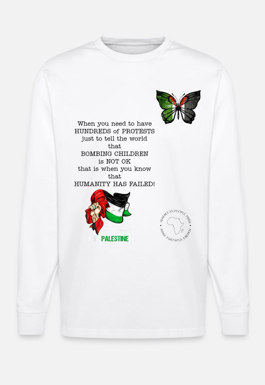 ECOLOGICAL PALESTINE FREE T-SHIRT Unisex with long sleeves